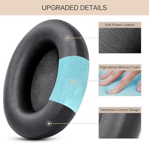 Revolutionize Your Listening with GVOEARS Navy Blue Ear Pads – Premium Protein Leather Replacement Cushions for Beats Studio Pro Wireless Headphones, Unmatched Comfort & Acoustic Excellence, Secure Adhesive for Long-Lasting Fit