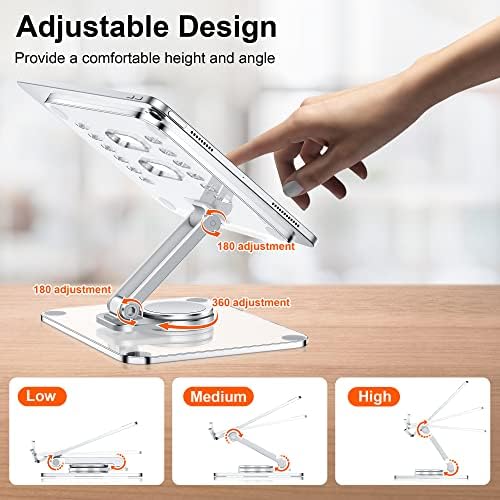 Revolutionize Your Workspace with the Crea Dream 360° Acrylic Tablet Stand Holder – Adjustable, Foldable & Compatible with i Pad Pro, Air, Mini & More – Sleek Transparent Design for Maximum Comfort and Effortless Viewing Angles