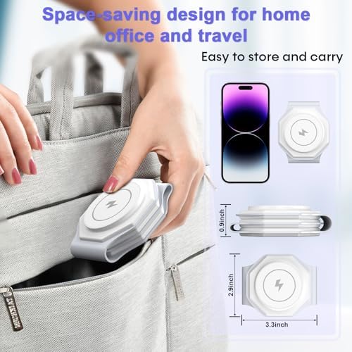 Ultimate 3-in-1 Foldable Travel Wireless Charger for i Phone & Apple Devices – Fast Magnetic Charging Station for i Phone 16/15/14/13/12, Apple Watch, and Air Pods – Eco-Friendly Design for Home, Office, and On-the-Go Convenience – Enhanced Compatibility & Speed