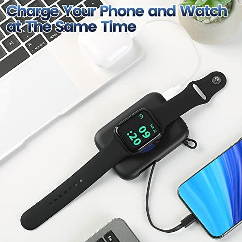 HUOTO Ultra-Compact 5000 m Ah Portable Charger – Premium Power Bank for i Phone 14/13/12/11/8/7/6 & Apple Watch Series 1-9 – Fast Charging, Lightweight, and Versatile Charging Solution for On-the-Go Lifestyle