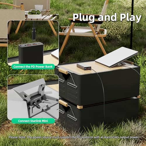 Starlink Mini USB C Cable 10FT with LED Indicator Light, 100W+ PD Source Starlink Mini USBC to DC Power Cable Cord 3m – Enhanced Compatibility and Speed