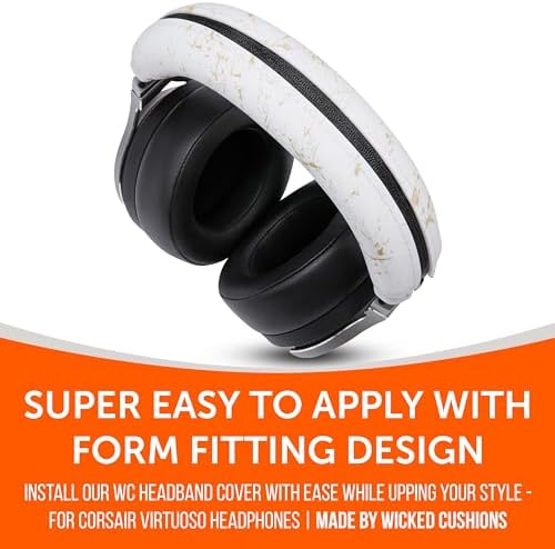 Transform Your Corsair Virtuoso Headphones with the WC Band Z V2 Silicone Headband Cover – Premium Machine Washable Accessory for Enhanced Comfort, Durability, and Flawless Aesthetics – Perfect Fit for Wireless, XT, and SE Models – Say Goodbye to Flaking Leather and Hello to Effortless Maintenance and Style