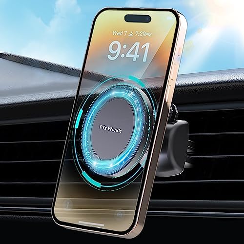 Mag Safe-Compatible Cup Holder Phone Mount – Ultra-Strong Magnetic Phone Holder with Flexible Gooseneck, Expandable Base for Secure Fit in Any Vehicle, Perfect for i Phone, Galaxy, and Pixel – Enhance Your Driving Safety and Convenience