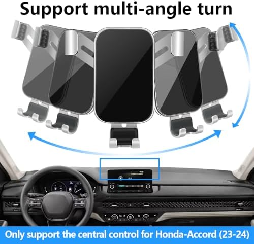 Enhanced Car Phone Holder for Honda Accord 2008-2012 – Secure Smartphone Mounting for Safe Navigation and Hands-Free Calls – Compatible with LX, LX-P, SE, EX, EX-L, and LX-S Models – Durable Vent Cradle with Adjustable Design for Optimal Convenience – Elevate Your Driving Experience with This Essential Auto Interior Accessory