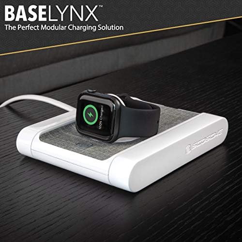 Scosche BLQP-XTSP Base Lynx Modular Qi-Certified Wireless Charging Hub – Fast, Customizable Charging Solution with Safety Features for Home and Office – Sleek Design for Effortless Device Powering and Enhanced Compatibility