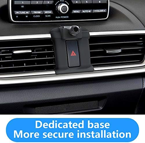 LUNQIN Premium Car Phone Holder for Mazda 3 Sedan & Hatchback (2014-2018) – Versatile Gravity Mount with Integrated Charging for Seamless Navigation & Connectivity – Tool-Free Installation, Durable Design for Enhanced Driving Safety and Convenience