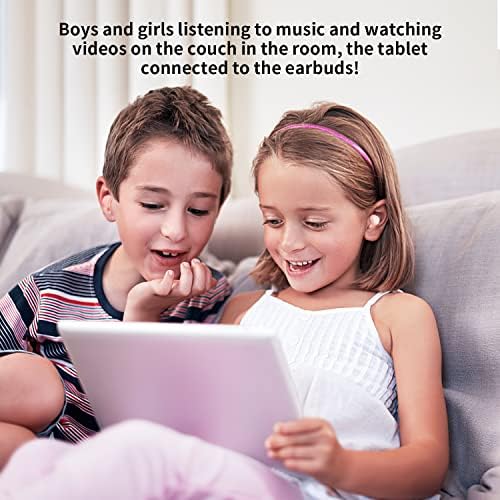 Kids’ Bluetooth 5.1 Wireless Earbuds – Adorable Waterproof Earphones with Dual Mics, 36-Hour Playtime, Hi-Fi Stereo Sound, and Gaming Mode – Perfect for Active Young Listeners and Learning on the Go