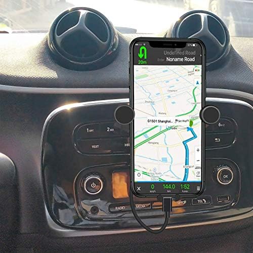 OYEFLY 360-Degree Adjustable Mobile Phone Holder for Smart Model 453 Forfour & Fortwo | Secure Car Phone Mount for Smartphones, GPS & Tablets | Sleek Black Design for Enhanced Visibility & Safety | Easy Installation with Gravity Linkage Technology