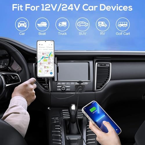High-Power Linkstyle Dual USB Car Charger Socket – 30 W PD & 18 W QC3.0 Marine-Grade Power Outlet with Energy-Saving Button for Fast, Reliable Charging in Vehicles & Boats