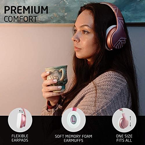 Discover the Ultimate Wireless Over-Ear Bluetooth Headphones with 50-Hour Playtime – Immerse Yourself in Hi-Fi Sound and Rich Deep Bass, Perfect for On-the-Go Music Lovers, Lightweight and Foldable for Easy Travel, Seamless Compatibility with Smartphones and PCs