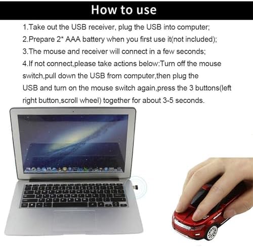 Rev Up Your Productivity with the CHUYI Sports Car Wireless Optical Mouse – Unique 1600 DPI Design for Effortless Navigation and Stylish Office Setup (Green) – Perfect Cordless Accessory for PC, Laptop, and School Use