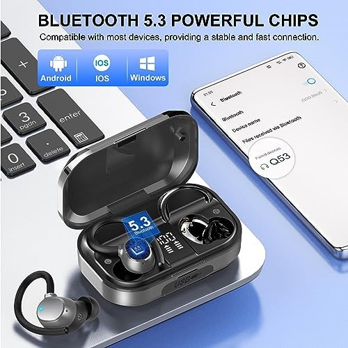 Ultra-Durable Wireless Bluetooth Earbuds with 120-Hour Playtime, Immersive Hi-Fi Stereo Sound, Deep Bass, and HD Microphone – Waterproof IP7, Dual LED Battery Indicator, Quick USB-C Charging for Sports and Active Lifestyles – Enhanced Compatibility for Seamless Connectivity
