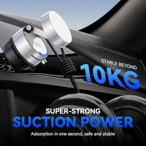 Revolutionary 15 W Magnetic Wireless Car Charger Mount – Adjustable Fast Charging Holder for i Phone 12-16 | Sleek, Foldable Design for Optimal Viewing | Ideal Gift for Tech-Savvy Drivers | Enhanced Mag Safe Compatibility & Travel-Friendly Convenience