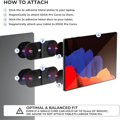 Versatile Rolling Square Edge Pro Tablet Kit – Magnetic Phone Holder & Adjustable Productivity Stand for Tablets and Smartphones, Mag Safe Compatible – Elevate Your Smartworking Experience with Enhanced Durability and Portability in Sleek Black