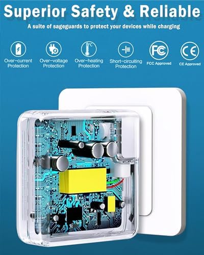 High-Performance 100 W USB-C Charger for Mac Book Pro & Air – Fast Charging Power Adapter with 2 M Type-C Cable for Ultimate Compatibility and Efficiency – Ideal Replacement for All USB-C Devices, Including i Pad Pro 2023/2022/2021/2020/2019/2018 – Overheating Protection and Foldable Design for Travel Convenience