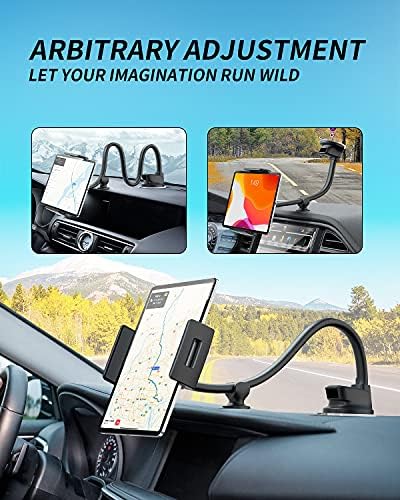 Ultimate Gooseneck Tablet Car Mount – Versatile Suction Holder for 7-12.4 Inch Devices – Securely Fits i Pad & Samsung Tab – Effortless Hands-Free Navigation & Entertainment – Enhanced Stability for Safe Driving – Perfect for Daily Commutes & Road Trips