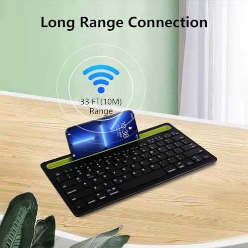 Elevate Your Typing Experience with the CHUYI Wireless Bluetooth Keyboard – Slim, Portable, and Multi-Device Compatible for i Pad, Tablet, and PC – Rechargeable with Quiet Keys and Integrated Stand Slot for Effortless Productivity