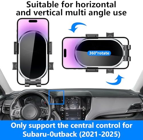 Subaru Outback 2021-2025 Custom Car Phone Holder: 360-Degree Rotating Dashboard Mount for Secure Mobile Navigation and Hands-Free Calling – Premium Interior Accessory for Enhanced Driving Safety and Style