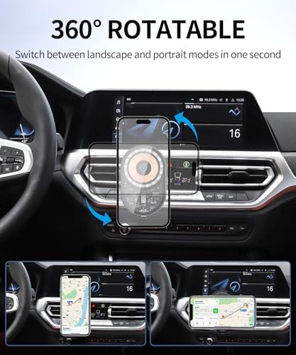 Wireless Charging car Phone Holder for 2012-2018 BMW 3 Series /2014-2020 4 Series/2014-2021 2 Series Auto Accessories Navigation Bracket Interior Decoration Mobile Cell Phone Mount – Enhanced Compatibility and Speed