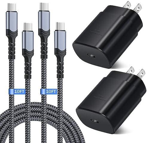 Costyle 25 W USB C Wall Charger with 6.6 FT Type C to C Cable – Ultra-Fast Charging for Samsung Galaxy S24/S25 Ultra, Note Series, and More – Compact, Lightweight, and Safe Power Solution for Home and Travel – Enhanced Compatibility and Performance