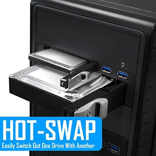 Kingwin Universal Hot Swap Mobile Rack for 2.5” & 3.5” SSD/HDD – Effortless Internal Tray-Less SATA Hard Drive Backplane Enclosure with 6 Gbps Support for SATA I/II/III & SAS I/II – Ultimate Flexibility and Enhanced Data Transfer Speed for Efficient Storage Management