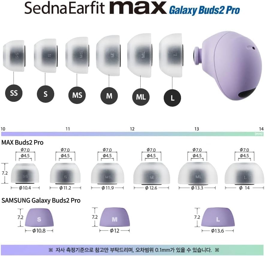 Upgrade Your Audio Game with AZLA Sedna Earfit MAX Eartips for Galaxy Buds 2 Pro – Phantom Black (M) | Medical-Grade Silicone Noise-Canceling Ear Tips for Superior Sound Isolation & Comfort | Samsung-Certified for Optimal Performance & Secure Fit | Elevate Your Listening Experience with Enhanced Compatibility and Crystal-Clear Audio Quality | Perfect for Workouts, Commutes, and Relaxation
