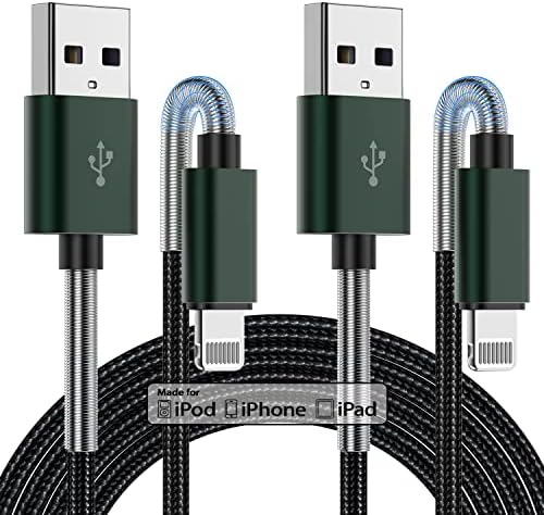 10 ft Apple MFi Certified Fast Charger Cable – 3 Pack USB C to Lightning Cord for i Phone 14/14 Pro Max/13 Mini/12/11/XS/X/8/7 Plus and i Pad – Enhanced Durability and High-Speed Charging for Ultimate Convenience