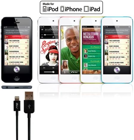 RND MFi Certified 1.5 FT Lightning to USB Cable for i Phone, i Pad & i Pod – Optimal Fast Charging & Data Sync Accessory for i Phone X Series, 8, 7, 6 Models – Durable & Portable Black Design for Everyday Use