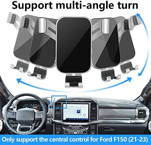 LUNQIN Ford F-150 Car Phone Holder (2021-2025) | Premium Mobile Cradle for Seamless Navigation & Hands-Free Calls | Vent-Mounted, Adjustable Design for All Smartphone Sizes | Secure Charging & Enhanced Visibility Accessory for Truck Interior