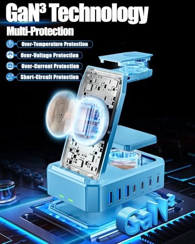 Ultimate 10-in-1 Wireless Charging Station for Samsung Devices – 300 W Power Hub with 65 W USB C Fast Charging for S25 Ultra/S24/S23/S22/Note 20, Galaxy Watch Ultra 7/6/5 & Galaxy Buds – Multi-Device Convenience and Rapid Power Delivery, Ideal for Home & Office Use