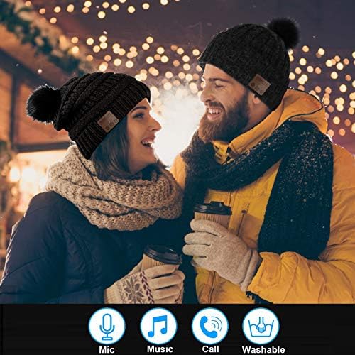 Stay Warm and Tune In: Bluetooth V5.0 Music Beanie for Hands-Free Winter Adventures, Cozy Comfort, and Stylish Outdoor Listening – Perfect Unisex Cap for Active Lifestyles