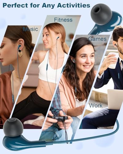 Premium Pink USB-C Earbuds for i Phone 15/16 Pro Max & Samsung Galaxy S21-S24 Ultra – Hi-Fi Stereo Wired Headphones with Hands-Free Microphone, On-the-Go Volume Control & Ergonomic Magnetic Design for Ultimate Comfort and Style