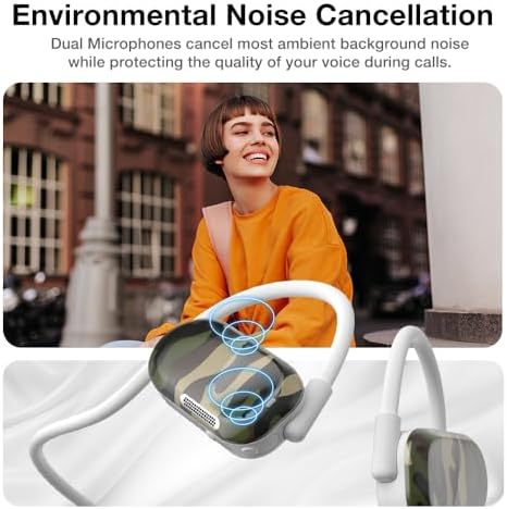 Purity Air Open Ear Headphones – Advanced True Air Conduction Wireless Bluetooth Earbuds with Dual Mic for Clear Calls – Ergonomic, Sweat-Resistant Design for Active Lifestyles – Compatible with i Phone & Android – Ultimate Comfort and Audio Awareness