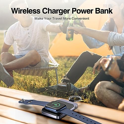 Compact Magnetic Apple Watch Charger Power Bank – 1500 m Ah Keychain Fast Charging Solution for All Models (Series 2-10, SE, Ultra) – Ultimate Portability and Enhanced Compatibility for On-the-Go Lifestyle
