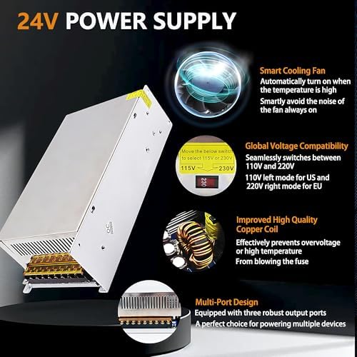 Versatile 24 V 60 W AC to DC Power Supply Adapter – High-Efficiency Converter for CCTV, RVs, LED Lighting, and Pumps – Universal Multi-Voltage Compatibility (110 V/120 V/220 V) for Consistent Performance in All Applications