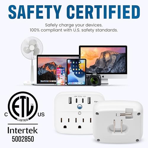 Ultimate Cruise Power Strip with 3.3 ft Extension Cord & Fast Charging USB Ports – Non-Surge Design for Seamless Connectivity on Carnival, Princess & Major Cruise Lines (2025/2026) – Essential Travel Accessory for All Devices