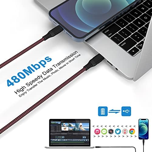 Extra Long 20 Ft USB C to Lightning Charger Cable – MFi Certified Fast Charging Cord for i Phone 13/12/11/XS/X/8 – High-Speed Power Delivery Up to 3 A for Ultimate Convenience and Performance