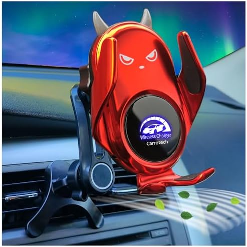 Charming Pink Rabbit Wireless Car Charger Mount – Effortless Auto-Clamping Phone Holder for i Phone 15, 14, 13, 12 & Samsung S24, S23, S22 – Whimsical Air Vent Accessory with Rapid Charging and Universal Fit Features