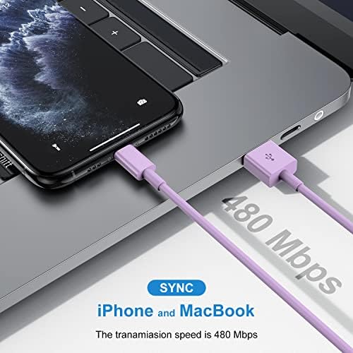 Upgrade Your Charging Game with 3-Pack 10 Ft MFi Certified i Phone Charger Cables – High-Speed USB to Lightning Power Cords for i Phone 14, 13, 12, 11 Pro Max, Mini & More – Durable, Flexible & Stylish Blue Design for Ultimate Convenience and Longevity