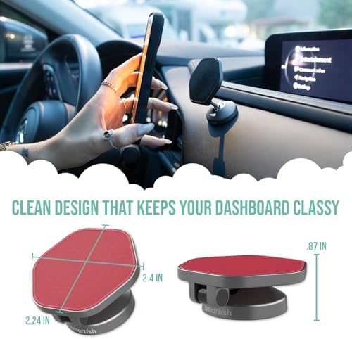 Elevate Your Driving Experience with the Smartish Mag Safe Car Mount – Mountaineer | Premium Magnetic Phone Holder for i Phone 16/15/14/13/12 | Extra Strength Adhesive for Secure Dashboard Mounting | Stylish Beige Design with 360-Degree Rotation for Optimal Viewing | Perfect Accessory for Seamless Connectivity and Navigation