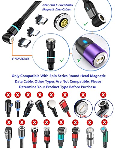 Raosky 9-Pack Magnetic Charging Tips – 5 Pin i Product Connectors for Enhanced Compatibility and Rapid Charging – Effortless Connection, Portable Design, Perfect for Home and Travel – Upgrade Your Charging Experience with Durable, Lightweight Tips