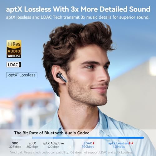 Unleash Superior Sound with Ear Fun Air Pro 4 Wireless Noise Cancelling Earbuds – Advanced Adaptive Hybrid Tech, Qualcomm Snapdragon Sound & apt X™ Lossless Audio for Exceptional Clarity – 52-Hour Playtime & Bluetooth 5.4 for Seamless Connectivity – Ideal for Music Lovers & Professional Calls