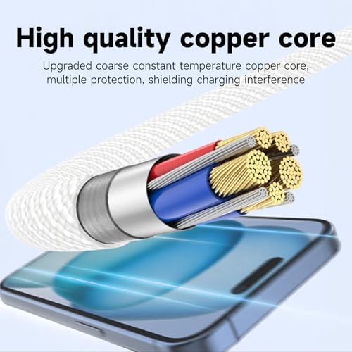 20 W Dual Pack Fast Charger for Apple Devices – Ultimate Rapid Power Solution for i Phone 16, Air Pods Pro 2 nd Gen, i Pad 11 A16 & More – Durable USB Type C Woven Cable for Home & Travel Efficiency
