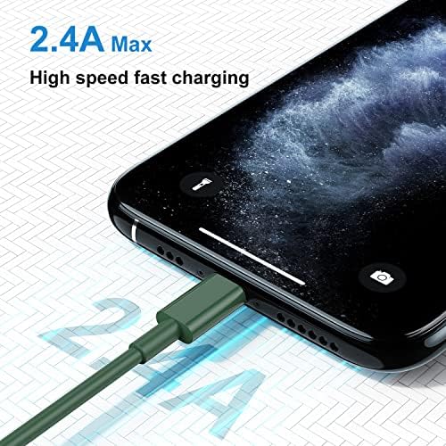 Upgrade Your Charging Game with 3-Pack 10 Ft MFi Certified i Phone Charger Cables – High-Speed USB to Lightning Power Cords for i Phone 14, 13, 12, 11 Pro Max, Mini & More – Durable, Flexible & Stylish Blue Design for Ultimate Convenience and Longevity