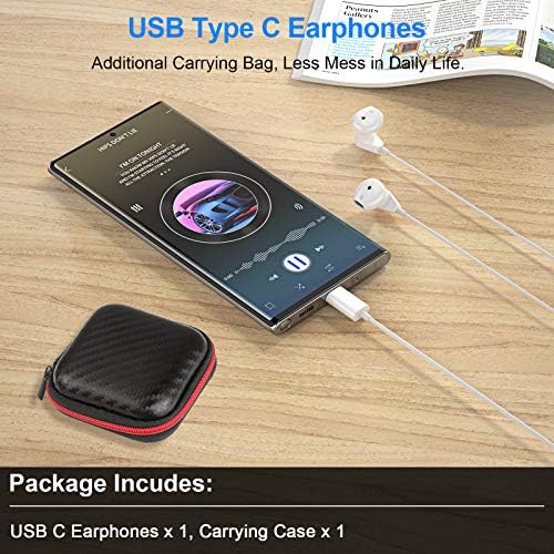 TITACUTE USB C Wired Earbuds with Noise Cancellation for i Phone 16 Pro Max, Samsung Galaxy S Series, and Google Pixel – Superior Sound Quality, Ergonomic Fit, and Built-in Mic for Clear Calls – Ultimate Compatibility for Music Lovers and Professionals