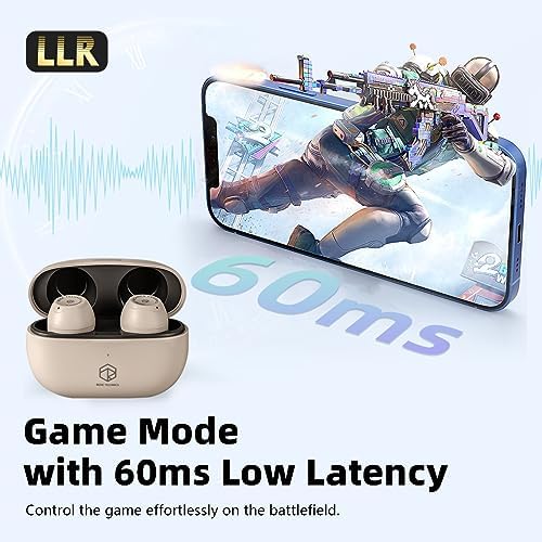 Premium Ceramics Wireless Earbuds – High-Fidelity Gaming Earphones with 60 ms Ultra-Low Latency, 35-Hour Playtime, IPX5 Sweat Resistance, Bluetooth 5.3, Dual Device Pairing, and Advanced Noise Cancellation (White) – Unmatched Sound Quality for Gamers and Audiophiles