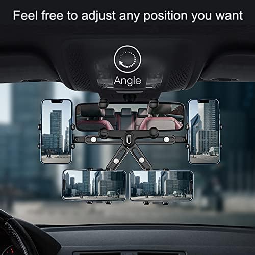 Revolutionary 360° Rotatable & Retractable Car Phone Holder – Adjustable Multifunctional Rearview Mirror Mount for All Mobile Devices with Secure Four-Clamp Design for Enhanced Safety and Convenience