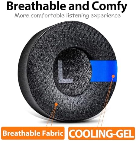 Upgrade Your Jabra REVO Headphones with TRANSTEK Premium Memory Foam Earpads – Luxurious Hybrid Velour for Ultimate Comfort, Effortless Installation, and Exceptional Sound Isolation for Audiophiles and Casual Listeners