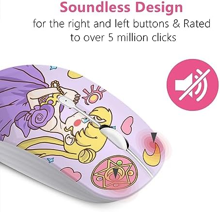 Ultra-Quiet Wireless Mouse with Nano Receiver – Perfect for PC, Laptop & Mac Book | Portable Optical Mice for Effortless Navigation | Ergonomic Design for Comfort & Productivity | Ideal for Mobile Professionals & Students