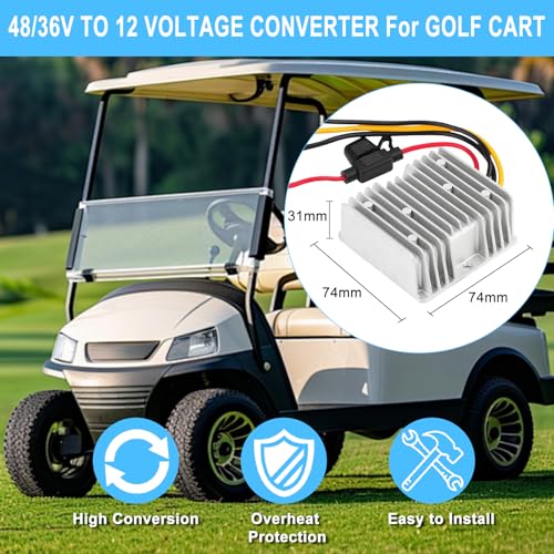 Ultimate 24 V 145 W DC-DC Voltage Regulator – Versatile Step Down/Up Converter (9 V-40 V to 24 V, 6 A) – Durable Waterproof Power Supply for Enhanced Golf Cart Performance and Accessory Compatibility